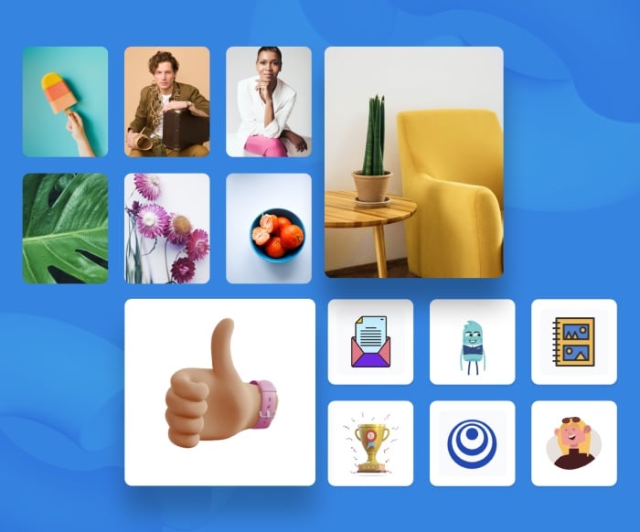 数百万独特的照片和图标,使您的工作与众不同